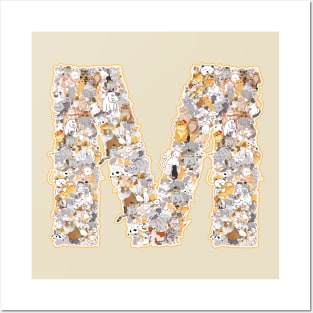 cat letter M (the cat forms the letter M) Posters and Art